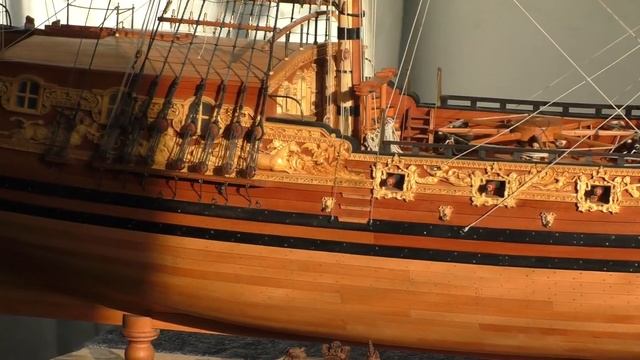 Wooden ship model HMY Royal Caroline 1749 part 3. Модель парусного корабля для продажи Ship-model.r смотреть онлайн