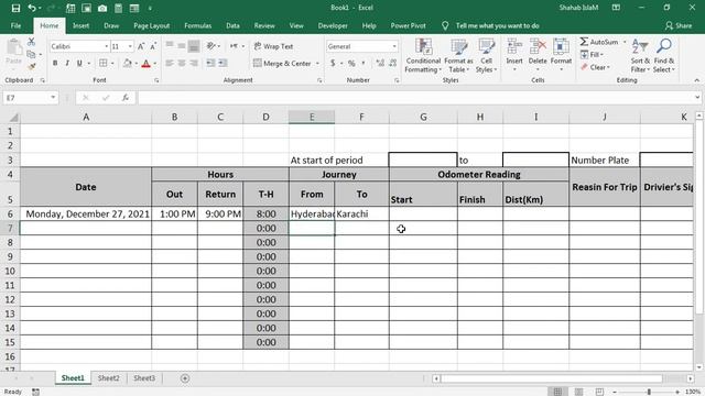 How To Make vehicle log book Record Maintain Sheet in  excel смотреть онлайн