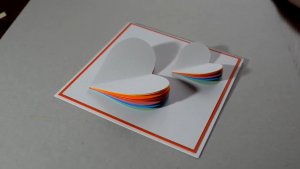 Открытка на День Святого Валентина с радужным сердечком