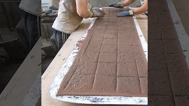 Изготовление бетонного забора по технологии Мрамор из бетона смотреть онлайн