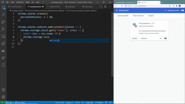 Section 2-8: Chrome Alarms API - React & TypeScript Chrome Extension Development смотреть онлайн