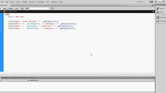 PHP Tutorial 7 Changing Type by Casting in PHP смотреть онлайн