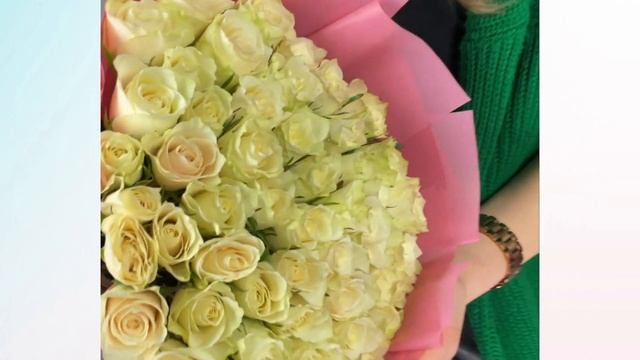 Букет из 51 белой розы Кения 35 см в корейской упаковке смотреть онлайн