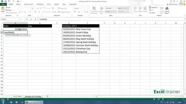 Excel: Generating a List of Workdays смотреть онлайн
