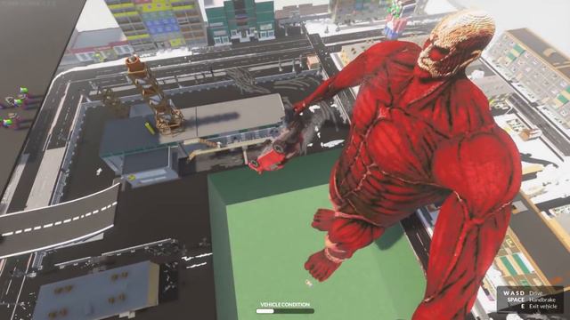 Crashing Cars Into The COLOSSAL Titan - Teardown Mods Gameplay