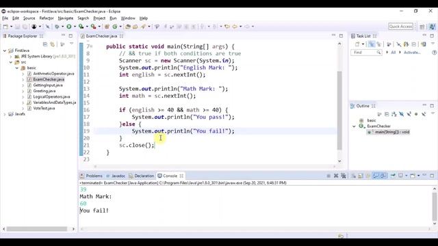 Java Basic 6 - Combining Conditions смотреть онлайн
