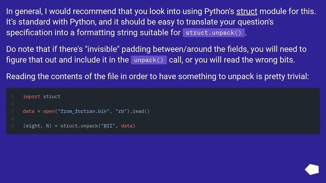 Reading a binary file with python смотреть онлайн