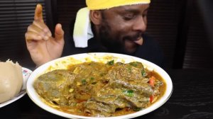 Mukbang Asmr Oxtail Palmnut soup,Beef Belly & Garri fufu/African Mukbang/Black in Japan