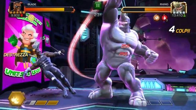 AQ map5 mini boss rhino with 2 nodes still active takedown with 5* Blade Marvel Contest of Champion смотреть онлайн