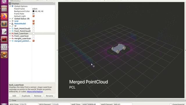 Merging 3D PointCloud data and merging LaserScan data смотреть онлайн