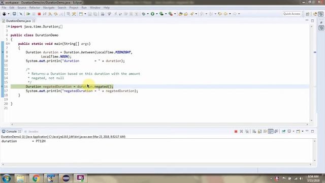 How to use negated method of Duration class? | Java 8 Date and Time смотреть онлайн