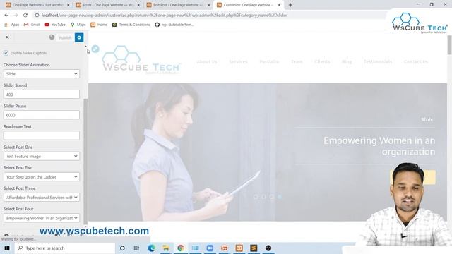 Create Complete A One-Page Business Based Website (In WordPress) Hindi | WsCube Tech смотреть онлайн