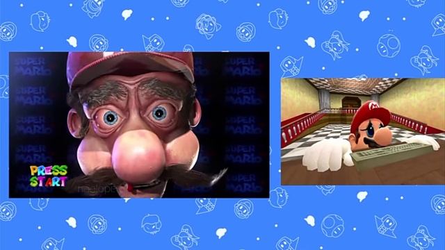 Mario reacts Nintendo memes 4. Mario reacts Super Mario 64 RTX ON. смотреть онлайн