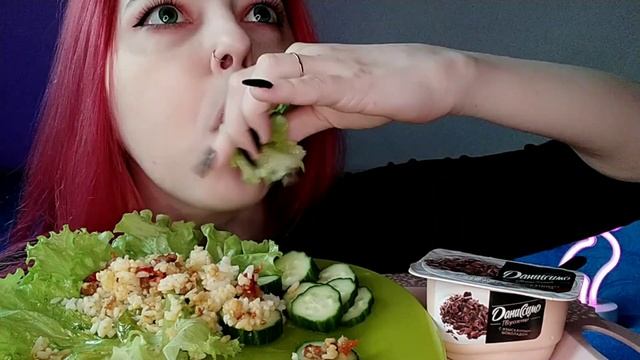 КУРИЦА С РИСОМ В СОУСЕ ТЕРИЯКИ И ЙОГУРТ МУКБАНГ/mukbang смотреть онлайн