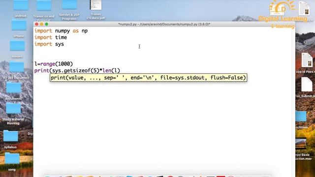 55 Data Science Size Comparison between Numpy & List | Online Training Download app from below link смотреть онлайн