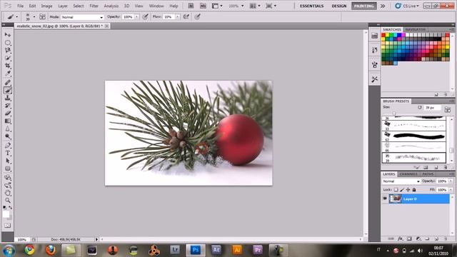 Realistic snow effect!!! | Photoshop CS5 Tutorial смотреть онлайн