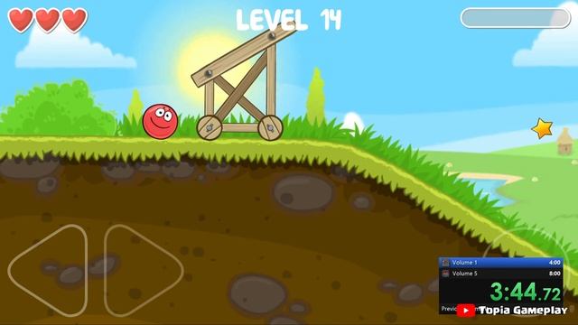 Red Ball 4 - Green Hills to Into the Caves - Speedrunning All Levels Gameplay Volume 1,5 смотреть онлайн