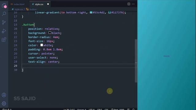 Pulsing Button Effect On Click with Pure CSS And Html | CSS Tutorials смотреть онлайн