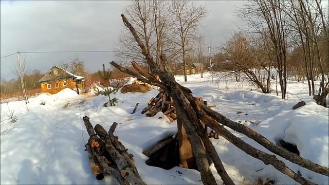 Жизнь в деревне // По насту // Экономим дрова смотреть онлайн