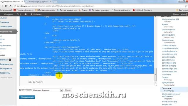 Редактирование темы wordpress Как изменить шаблон wordpress смотреть онлайн