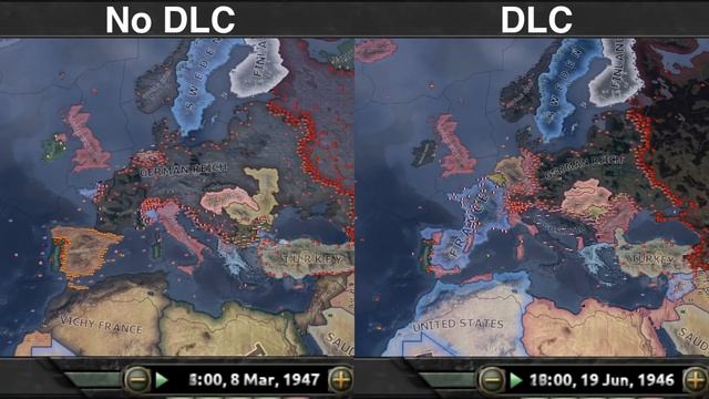 Comparing DLC vs No DLC in a Historical HOI4 Timelapse смотреть онлайн