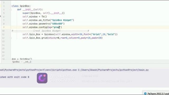 Spinbox Widget Tkinter смотреть онлайн