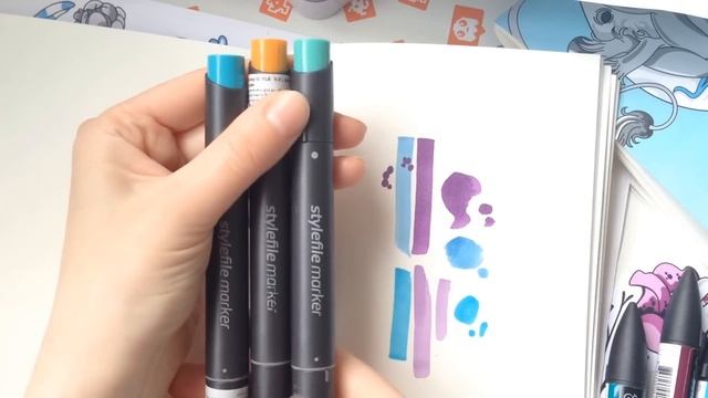 Чем я рисую? Обзор спиртовых маркеров. Stylefile, ProMarker | Winsor & Newton, Potentate смотреть онлайн