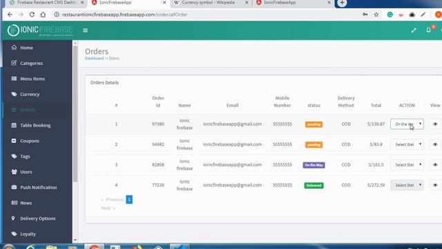 Firebase Restaurant CMS Dashboard Features смотреть онлайн