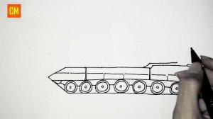 CARA MENGGAMBAR TANK LEOPARD 2 A7 MAIN BATTLE TANK