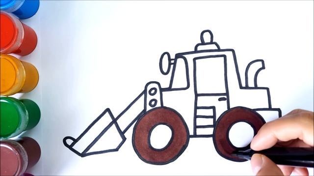 Сурет салып уйрену трактор | How to draw a tractor for kids | Como desenhar um trator para crianças смотреть онлайн