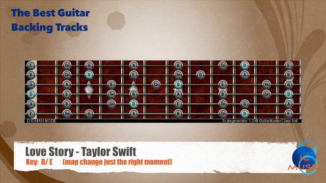 🎸 Love Story - Taylor Swift Guitar Backing Track with scale map / Chart смотреть онлайн
