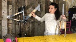 Ригидная вилка из бамбука/ бамбуковый велосипед для дамы