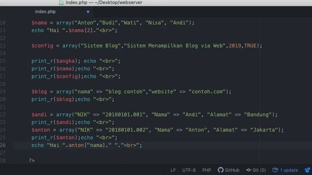 Tutorial PHP Konversi Array ke JSON dan Menyimpan JSON ke File смотреть онлайн