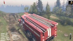 [МОДООБЗОР]SpinTires УРАЛ Пожарный #3