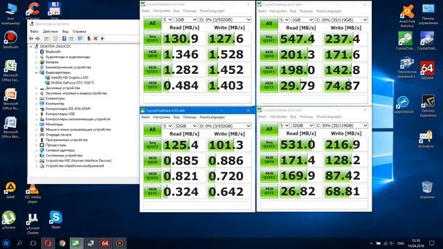 Ноутбук DELL Inspiron 15 Gaming 7577. Первое впечатление. Скорость SSD и HDD. смотреть онлайн