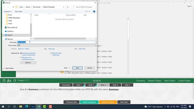 Exam 3 MS Excel 2016 Gmetrix смотреть онлайн