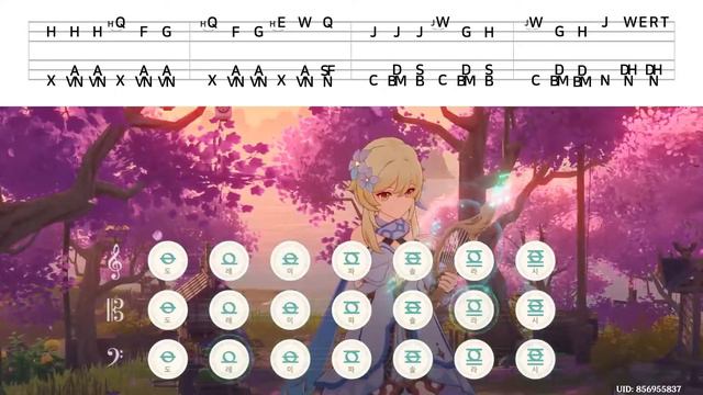 [원신 하프] Acoustic Cafe - Last Carnival 악보 │ Genshin Impact Lyre Note смотреть онлайн