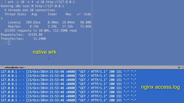 Demo: native vs. Dockerized versions of wrk смотреть онлайн