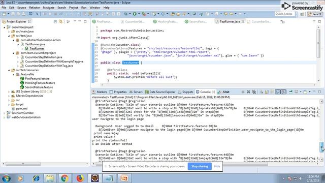 Part 9 cucumber feature file with data passing using Tag смотреть онлайн