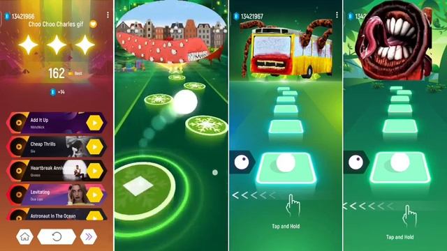 Choo Choo Charles ? Thomas Train ? Bus Eater ? Siren Head Tiles Hop EDM Rush! смотреть онлайн