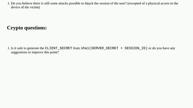Security: Protection against user session attacks (hijack, replay, tampering, CSRF, XSS...) смотреть онлайн