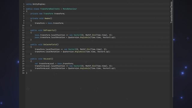Эксперименты с Unity #13 Про кэширование Transform смотреть онлайн
