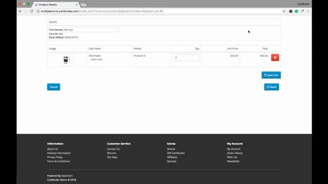 Save Shopping Cart Pay Later - Opencart Extension смотреть онлайн