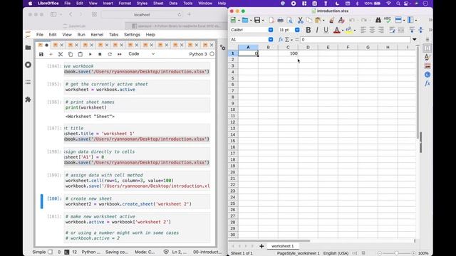 Python Introduction to openpyxl Using LibreOffice Calc смотреть онлайн