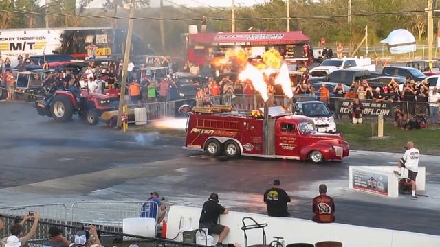 Aftershock Jet Fire Truck at Bradenton Motorsports Park. Full Video. смотреть онлайн