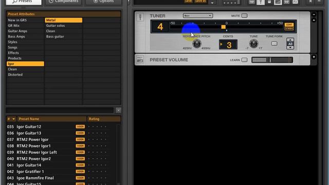 Native Instruments Guitar Rig 5 - tuning bass guitar смотреть онлайн