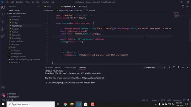 How to make a Pay Robux command | Discord Bot Series смотреть онлайн