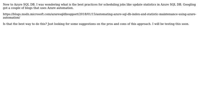 Databases: Statistics update on Azure SQL DB (2 Solutions!!) смотреть онлайн