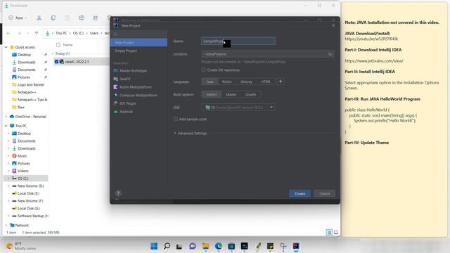 How to Install Intellij IDEA on Windows 11 [2022] смотреть онлайн