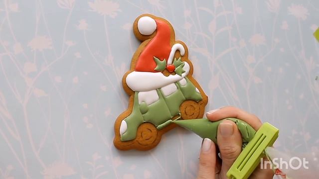 РОЖДЕСТВЕНСКИЕ ПРЯНИКИ / детальный мастер класс / Новогодняя машина ??? / Christmas cookie tutorial смотреть онлайн
